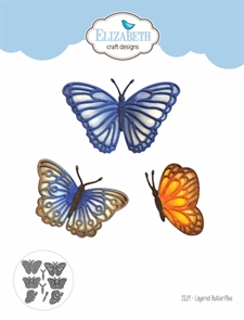 Elizabeth Crafts Die - Layered Butterflies