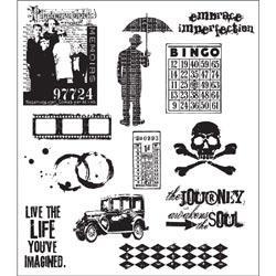 Tim Holtz Cling Rubber Stamp Set - Mini Muse