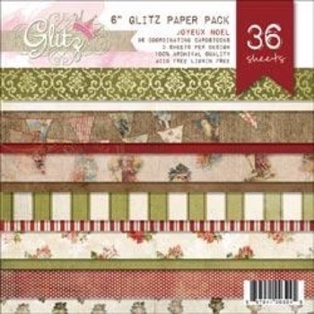 Paper Pad 6x6" - Glitz Design / Joyeux Noel