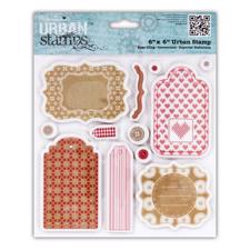 Cling Stempel - Papermania / Set - Tags