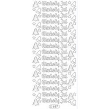 Stickers - Gl�delig Jul (gotisk) - Guld
