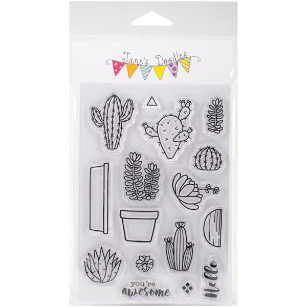 Jane\'s Doodles Clear Stamp Set - Cactus