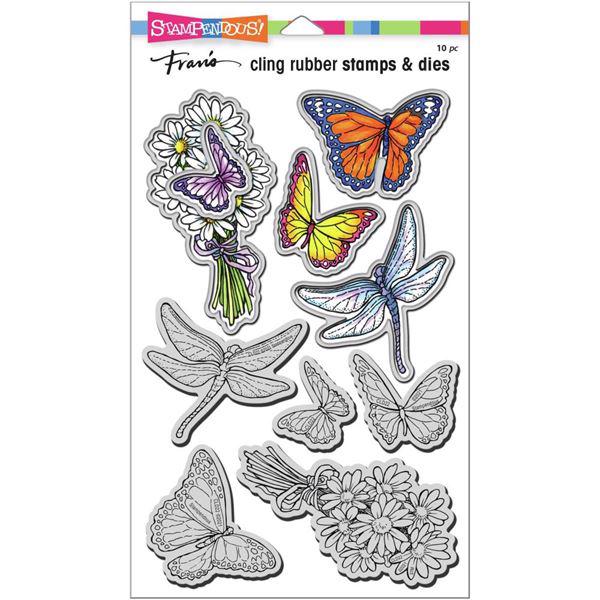 Stampendous Cling Stamp & Die Set - Daisy Collage