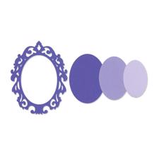 Sizzix Framelits Die Set 3PK - Oval w. Ornate Edges