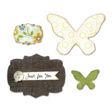 Sizzix Bigz Die - Butterflies and Labels