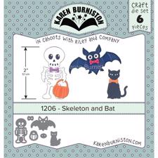 Karen Burniston Die - Skeleton & Bat