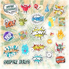 Asuka Studio - Super Awesome / Die Cuts Paper Ephemera