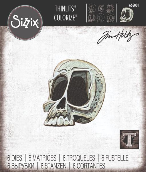 Sizzix Thinlits / Tim Holtz - Spencer Colorized (skull)