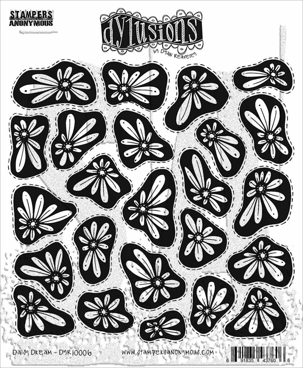 Cling Rubber Stamp Set - Dylusions / Daisy Dream