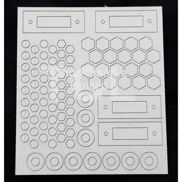 Tando Creative Chipboard - Andy Skinner Industrial Elements Bolts & Washers Sheet