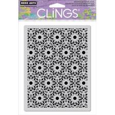 Cling Stamp - Dot Flower Pattern