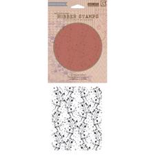 Cling Stamp - Basic Grey / Floral Vine Background