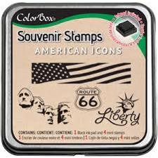 ColorBox Souvenir Stamp Set + Ink - USA