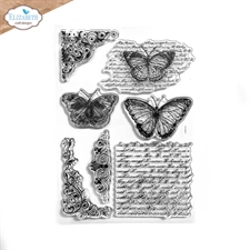 Elizabeth Crafts Clear Stamp - Butterflies and Swirls