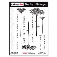 Darkroom Door Stamp - Rubber Stamp Set / Tall Flowers
