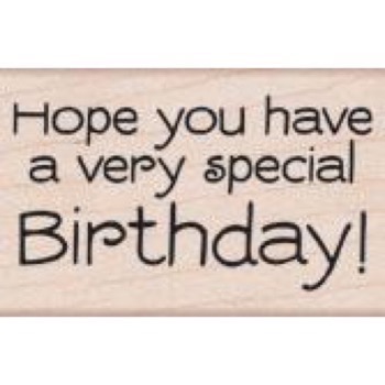 Wood Stamp - A very Special Birthday