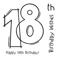 Clear Magic Stamp - 18th Birthday