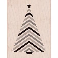 Hero Arts Wood Stamp - Striped Tree with Star
