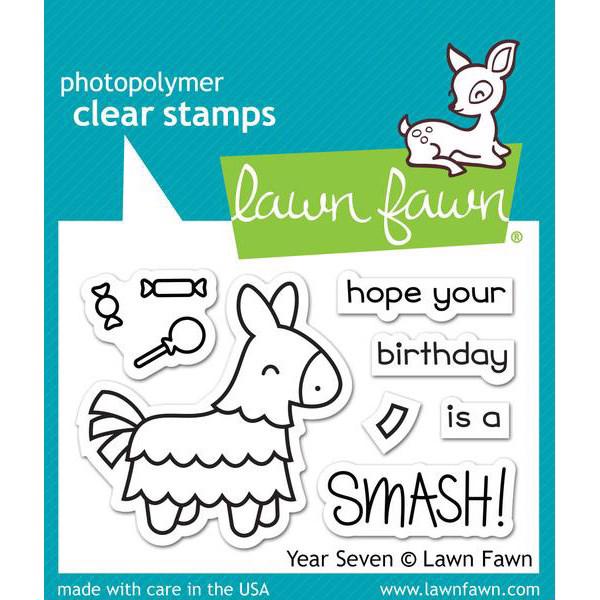 Lawn Fawn Clear Stamps - Year Seven / Birthday Smash