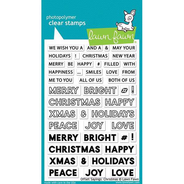 Lawn Fawn Clear Stamp - Offset Sayings: Christmas