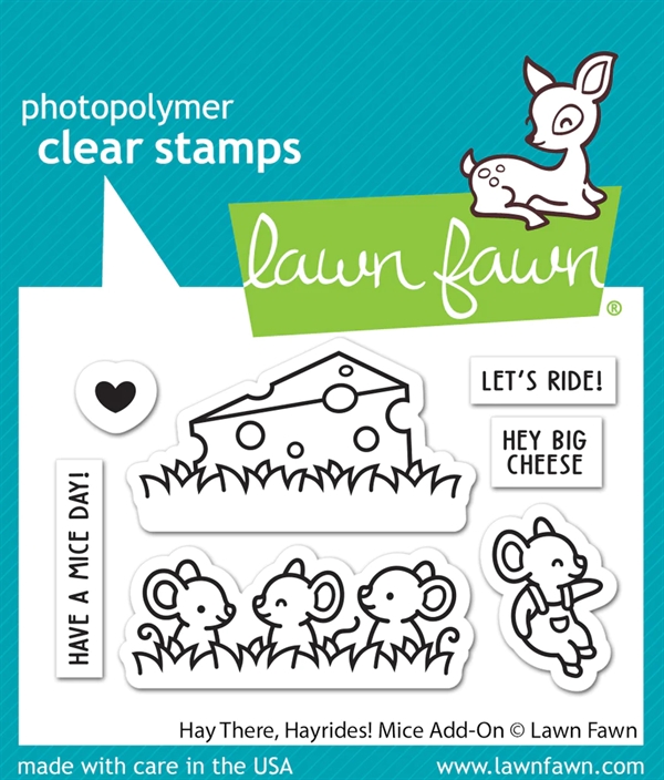 Lawn Fawn Clear Stamp - Hay There, Hayrides! Mice Add-On