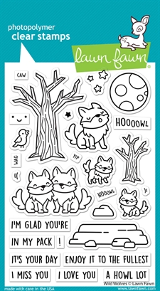 Lawn Fawn Clear Stamp - Wild Wolves