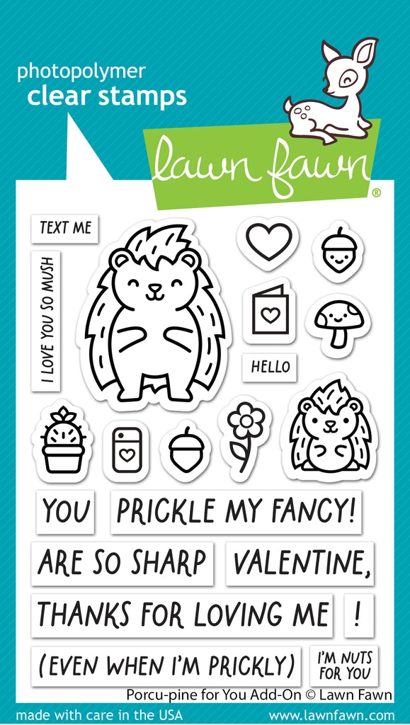Lawn Fawn Clear Stamp Set - Porcu-pine for You Add-On