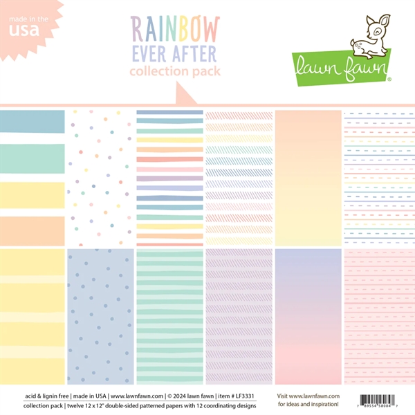 Lawn Fawn Collection Pack 12x12" - Rainbow Ever After