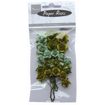 Marianne Paper Roses - Green