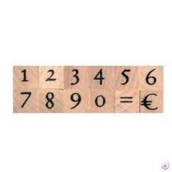 Artemio Wood Mounted Stamp - Numbers