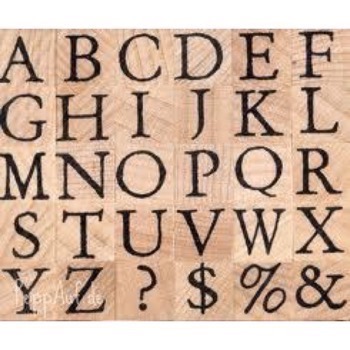 Artemio Wood Mounted Stamp - Alphabet Upper Case
