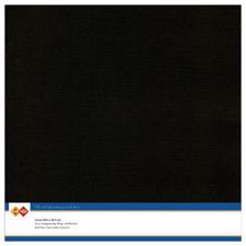 CardDeco Linen Cardstock 240 g 12x12" - Black (10ark)