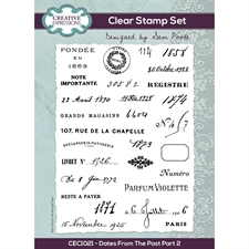 Creative Expressions / Sam Poole Clear Stamp Set - Dates from the Past PART 2