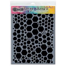 Dylusion Stencil LARGE (9x12") - Honeycomb