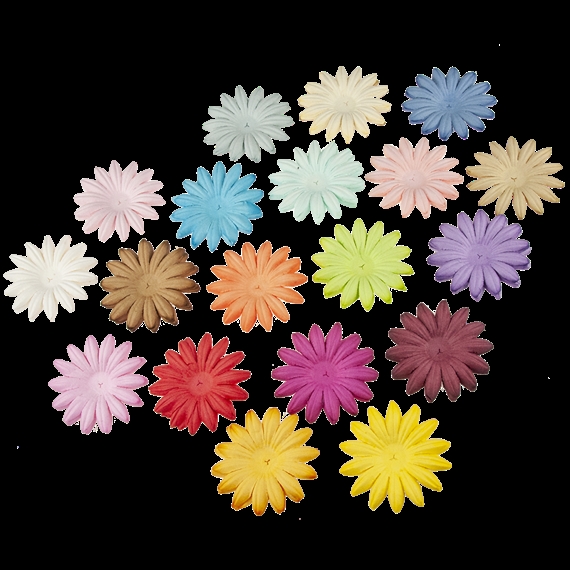 Wild Orchid Crafts - Mixed Colour Summer Blooms / 50 mm (100 stk.)