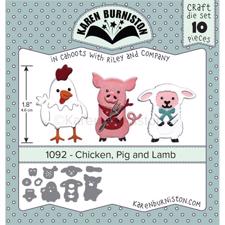 Karen Burniston Die - Chicken, Pig and Lamb