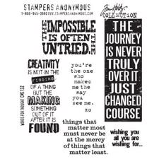 Tim Holtz Cling Rubber Stamp Set - Words for Thought