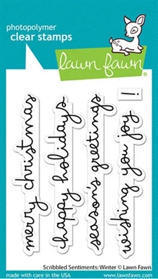 Lawn Fawn Clear Stamp - Scribbled Sentiments