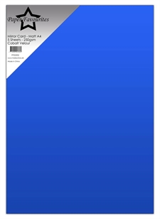 Paper Favourites Mirror Card - Matte / Cobalt Velour (5 ark)