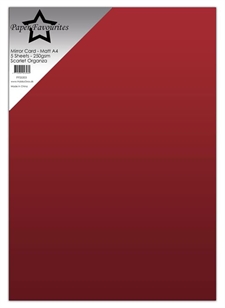 Paper Favourites Mirror Card - Matte / Scarlet Organza (5 ark)