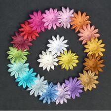 Wild Orchid Crafts - Mixed Colour Summer Blooms / 25 mm (100 stk.)