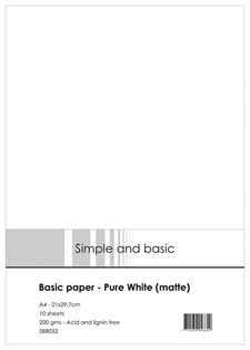 Simple and Basic Paper - A4 Pure White (matte)