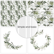 Simple and Basic Design Papers - Green Softness 15x15 cm (lille)