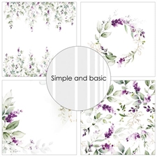Simple and Basic Design Papers - Lavender Spirit 15x15 cm (lille)