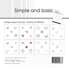 Simple and Basic Design Papers & Coordinating Die - Motives for SBD364 15x15 cm (lille)