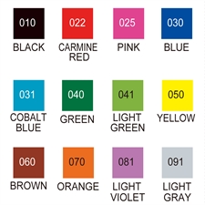 Zig Clean Color Real Brush Marker Set - 12/Pkg Basic Colors