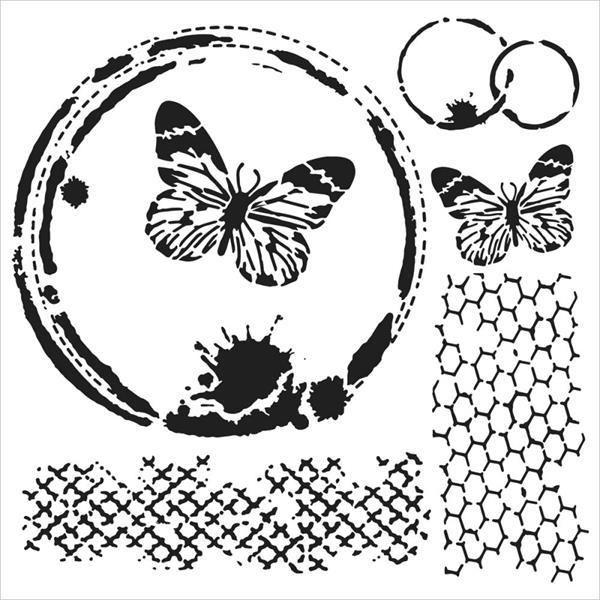 Crafter\'s Workshop Template 12x12" - Butterfly Collage