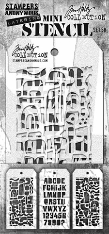 Tim Holtz MINI Stencil Set - #58