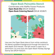 Waffle Flower Stencil Set - Open Book Poinsettia