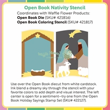 Waffle Flower Stencil Set - Open Book Nativity